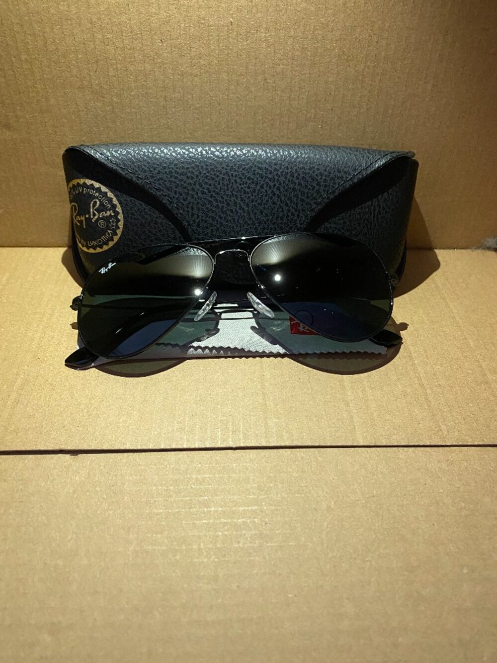 Rayban Aviator Sunglasses (black) Unisex